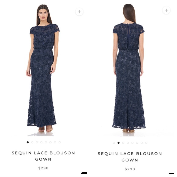 JS Collections Dresses & Skirts - Blouson navy gown
